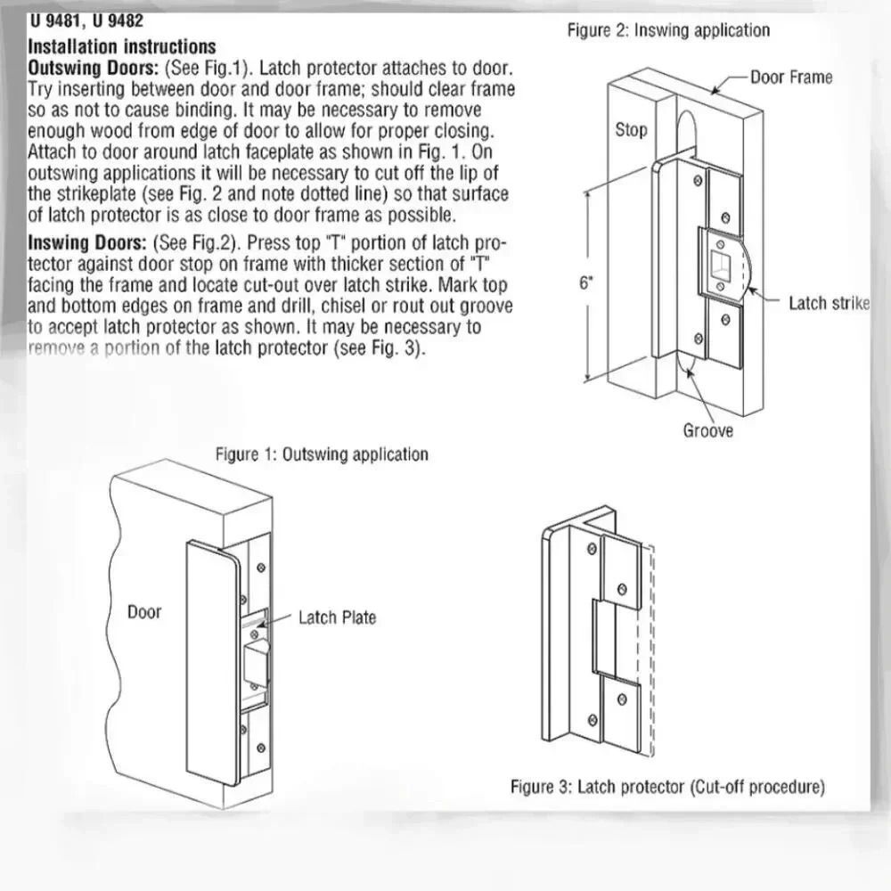 Prime-Line Latch Bolt Guard Plate Single Pack - Picture 8 of 13